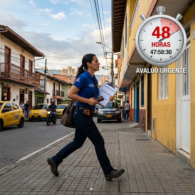 Avalúo urgente de inmueble en 48 horas en Colombia